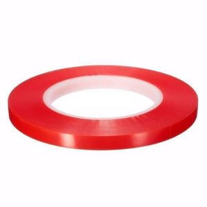 5mm 5 Meter Transparent Adhesive Double Sided Tape For Mobile LCD & Touch Screen - shown as a single roll of thin, red-backed adhesive tape with a transparent center.