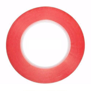 5mm 5 Meter Transparent Adhesive Double Sided Tape For Mobile LCD & Touch Screen - shown as a single roll of red-backed adhesive tape against a white background.