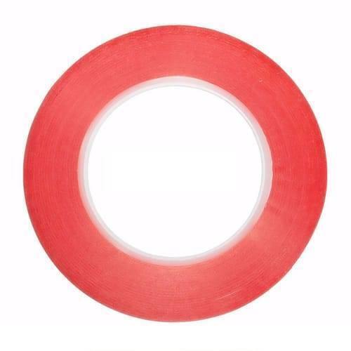 5mm 5 Meter Transparent Adhesive Double Sided Tape For Mobile LCD & Touch Screen - shown as a single roll of red-backed adhesive tape against a white background.