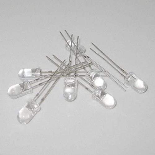 5mm 7 Color RGB Automatic Rainbow Fast Flash LED - a cluster of several clear, round-top light-emitting diodes with two metal pins each.
