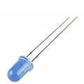 5mm Blue LED Light Emitting Diode - a single blue, dome-shaped LED component with two long metal leads extending from the base.