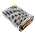 5V 10A Power Supply AC To DC - shown as a silver metal rectangular unit with a perforated top cover and a black terminal block with screw connectors.