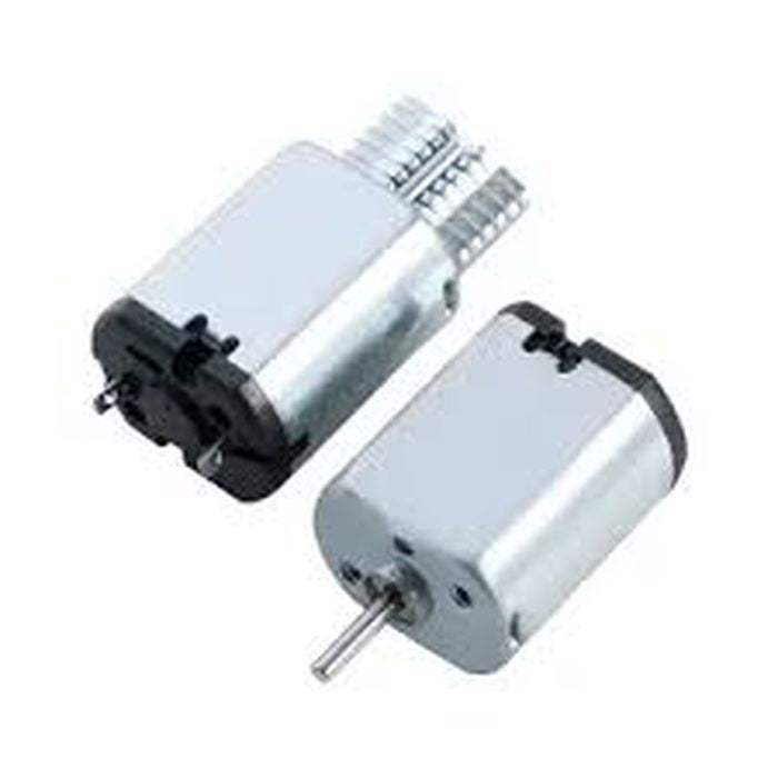 5V- 12V DC electric toothbrush motor For Clean Power - two silver cylindrical motors with black ends and a small metal shaft extending from one.