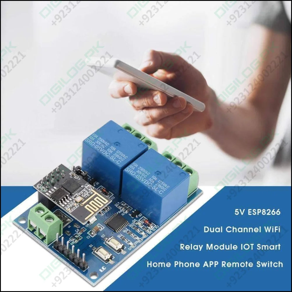 5v Esp8266 Dual - channel Wifi Relay Smart Home Mobile App