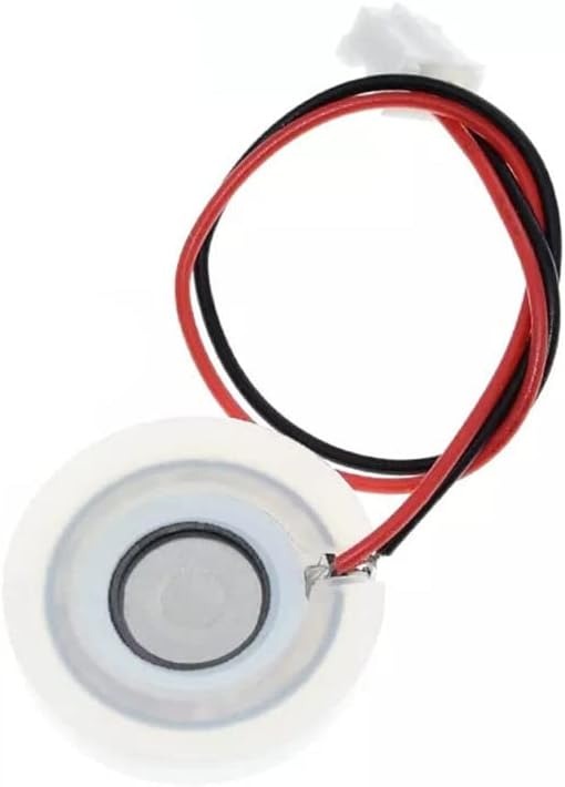 5V Mini Humidifier DIY Kit Mist Maker – USB Fog Module - a white circular piezoelectric disc with a red and black wire attached to a small white connector.