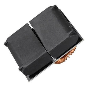 5V To 12V 120W Mini Zvs Induction Heating Power Supply Module With Coil - a black rectangular circuit board with two large black blocks and a copper coil.