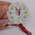 5W 44mm 10 LEDS Warm White SMD LED Strip With Type C Connector - circular white LED board with ten SMD LEDs and a red and black Type-C cable.