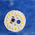 5W LED Panel Light White AC 220V No Driver Needed - a circular white LED circuit board with multiple yellow LED chips and a central black integrated chip.