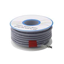 6 Core 1 Meter Electronic Signal Wire With Earth Line And Shield - shown as a grey cable coiled on a white spool with a red tape label.