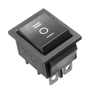 6 Pin 3 Position Dpdt Rocker Switch On Off On Power Button Switch - with three positions marked II, O, and I, featuring six metal pins on the bottom.