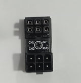 6 Pin PCIe 90° Angle Adapter Female to Male GPU Power Connector - a black 6-pin female connector on top and a 6-pin male connector on the bottom.