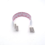 6 Wires 2.54mm Pitch Female To Female JST Xh Connector Cable Wire 6 Inches - shown as a white ribbon cable with white female connectors on both ends.