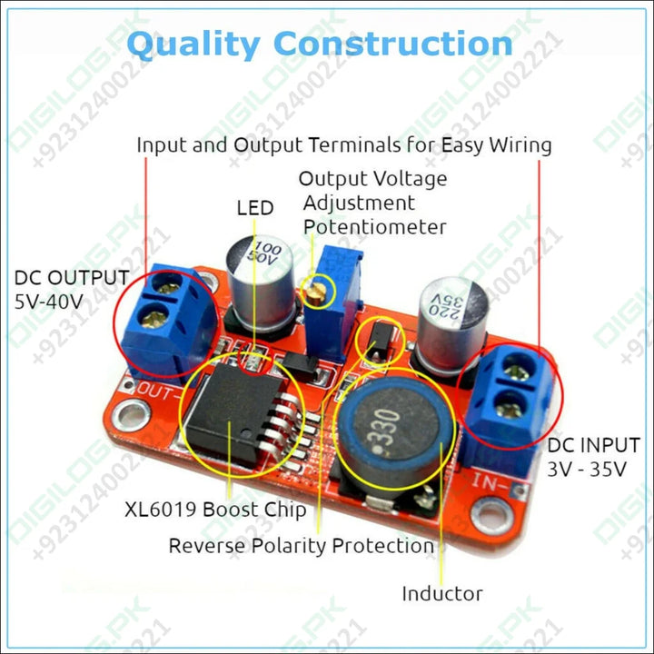 XL6019 5A DC-DC Step Up Boost Converter Price in Pakistan