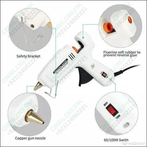 60w 100w Dual Temp Power Hot Melt Glue Gun