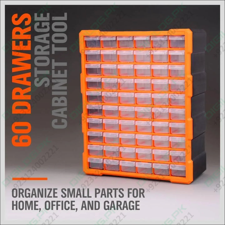 60 Drawer Plastic Component Storage Tools Box Makeup