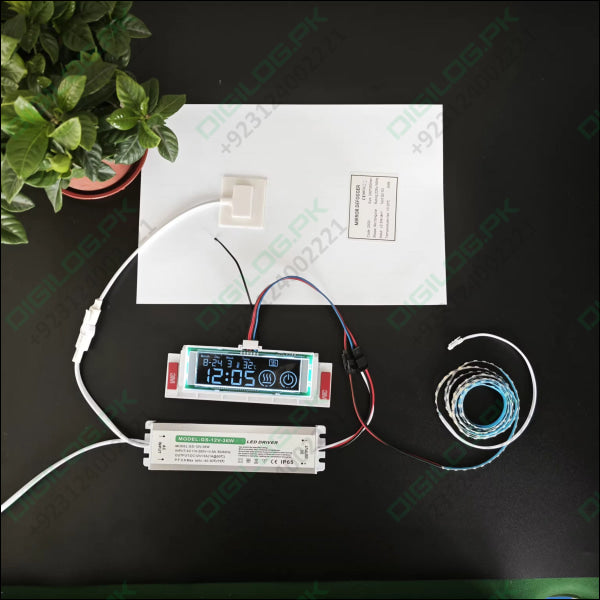 60W 12V LCD Display Time Temperature Date Touch Inductor Defogger Touch Sensor Switch for Bathroom Smart Mirror