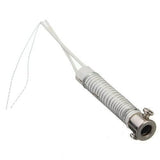 60W Soldering Iron Element - a cylindrical white ceramic heating core with a coiled metal wire and two white insulated wires extending from one end.