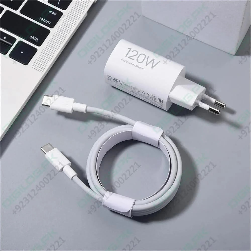 120W Original Xiaomi Turbo Fast Charger EU Hypercharge Adapter with 6A C to C Cable