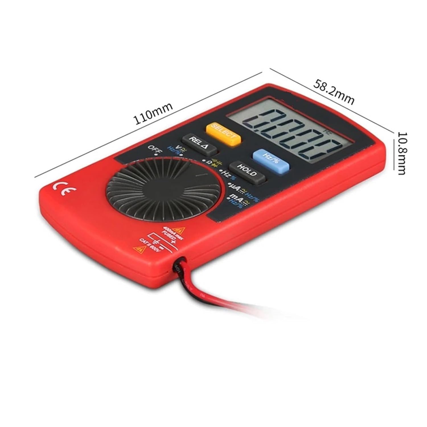 UNI-T UT120A pocket multimeter dial and ports