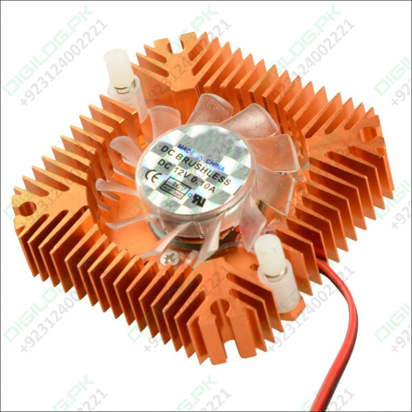 CentIoT - 2 PIN Graphics Cards Cooling Fan Aluminum Heatsink Cooler Fit For Personal Computer CPU GPU and Peltier (55MM