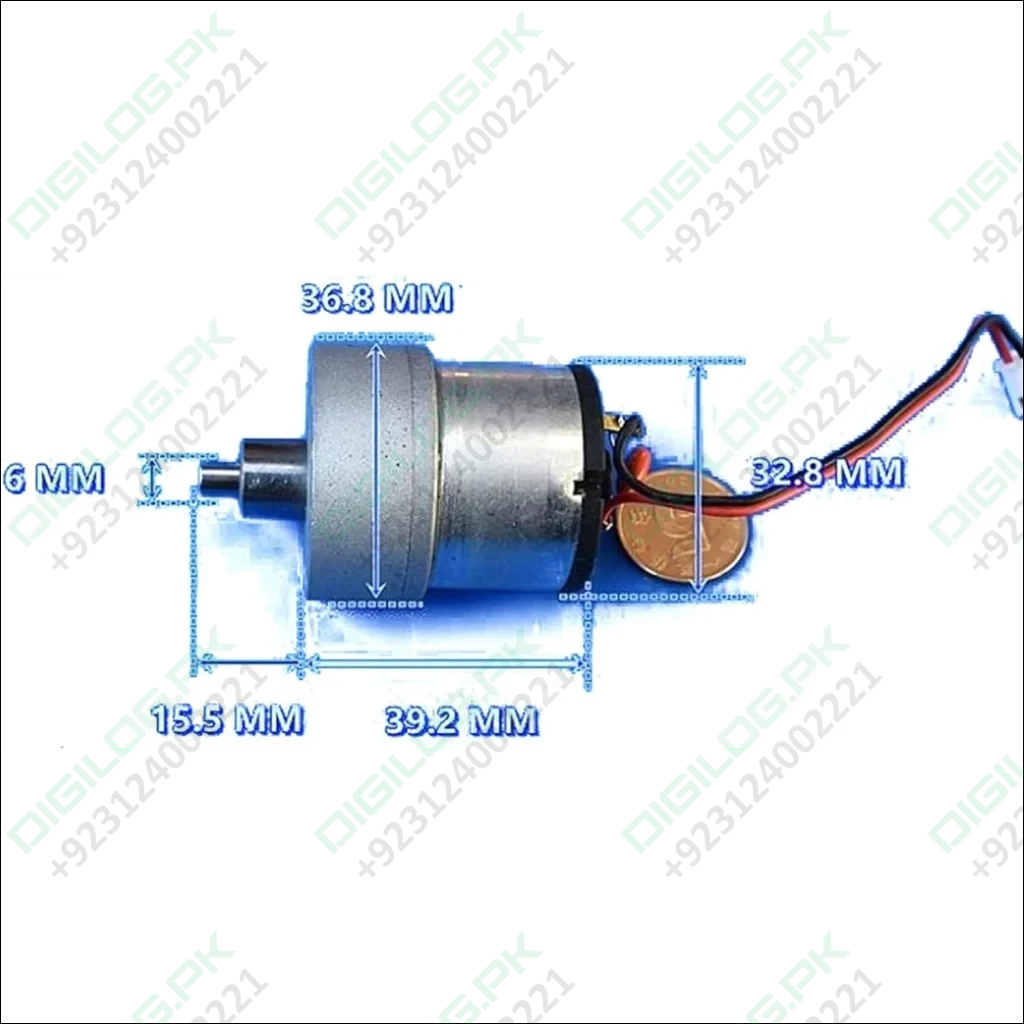 DC 12V 420 RPM with Metal Gears Small Motor