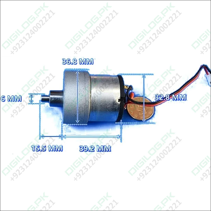 DC 12V 420 RPM with Metal Gears Small Motor