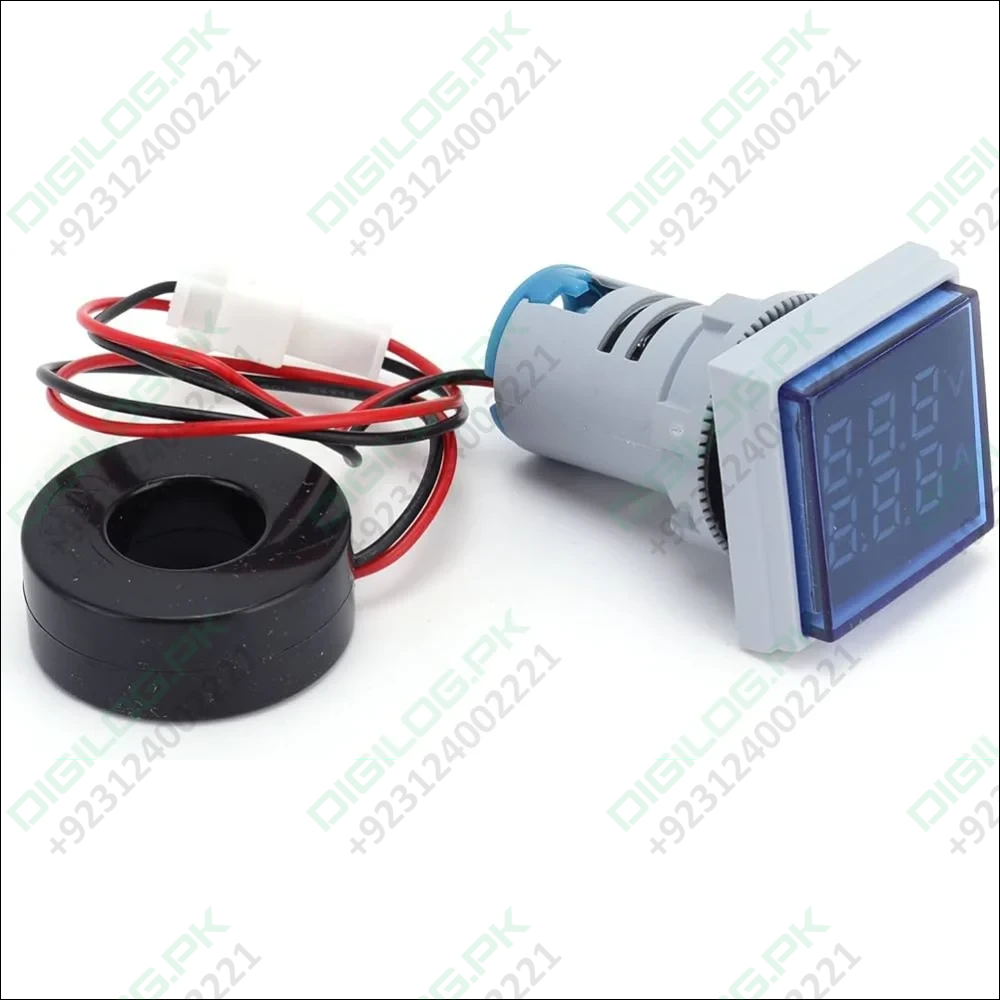 Multi colour square panel indicator voltage meter current meter with indicator signal lamp AD16-22FVA