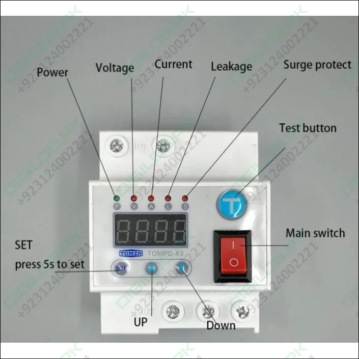 63A Automatic Re connection Circuit Breaker Over and Under