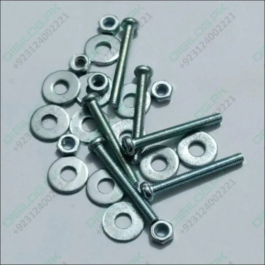 3mm x 15mm M3 Long Slotted Machine Screws Plus Nut & Washer