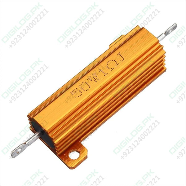 1R 50w Watt Load Resistor Aluminum Wire Wound Golden in Pakistan