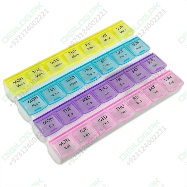 7 Days Weekly 28 Slots Travel Pill Box Organizer