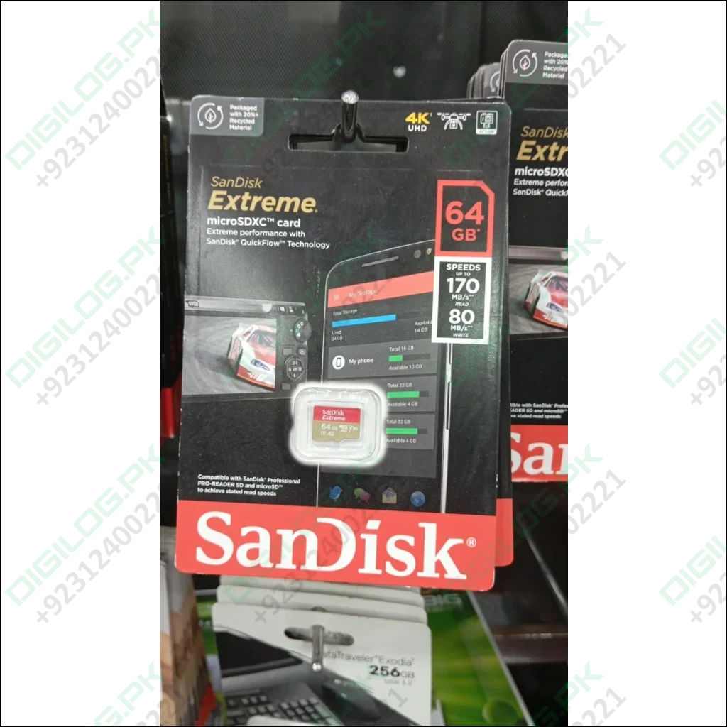 64GB Sandisk Extreme V30 A2 SD Card For Raspberry Pi