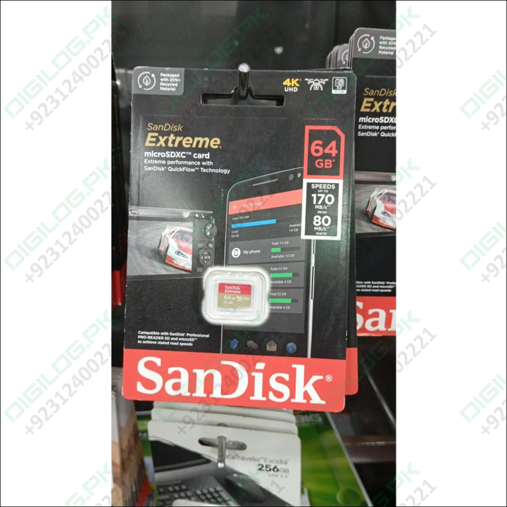 64GB Sandisk Extreme V30 A2 SD Card For Raspberry Pi