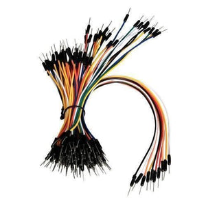 65pcs Jump Wire Cable Male To Male Jumper Wire For Arduino Breadboard 1 Bag - a bundle of multicolored jumper wires with male connectors on both ends.