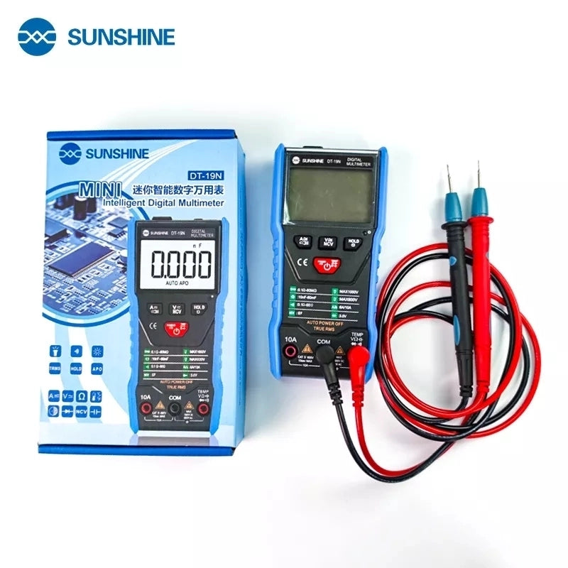 SUNSHINE DT-19N Mini Smart Digital Multimeter | Compact & Accurate