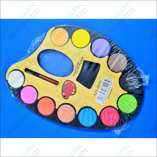 Artist Palette 12 Water Color Paints For Kids - Large