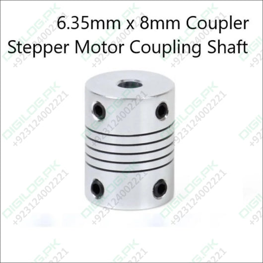 6X8 6.35mm X 8mm x 25mm Stepper Motor Flexible Coupling