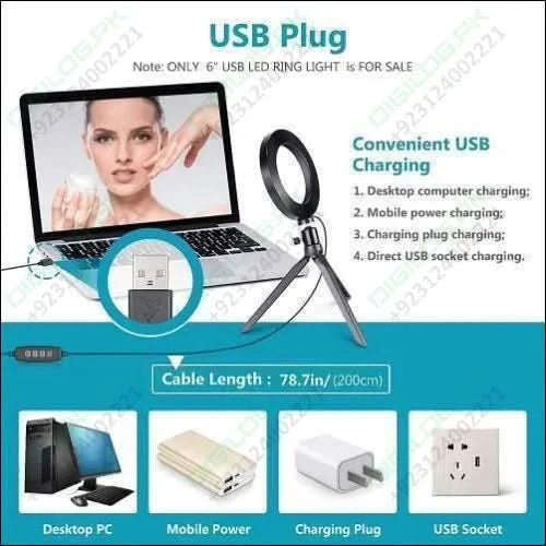 6 Inch 15cm Selfie Led Ring Light Without Stand For Tiktok
