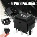 6 Pin 3 Position Dpdt Rocker Switch On Off Power Button