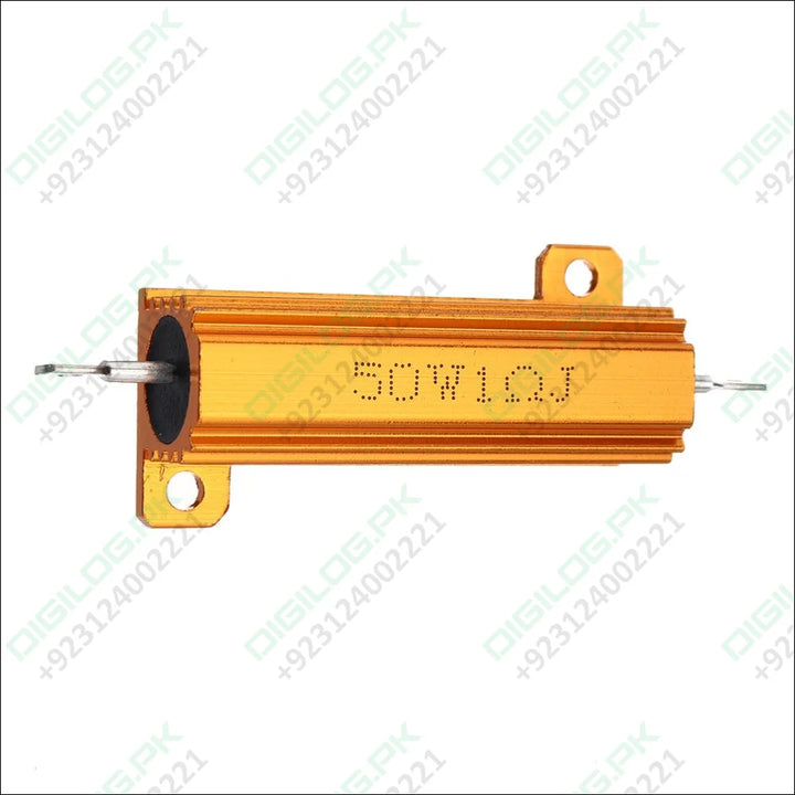 1R 50w Watt Load Resistor Aluminum Wire Wound Golden in Pakistan