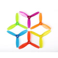 6cm Vane 3 Propeller For Small Motor - six colorful, three-bladed plastic propellers arranged in a circle on a white background.