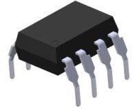 6N137 High Speed Optocoupler - shown as a black, rectangular 8-pin integrated circuit component with metallic pins extending from its sides.