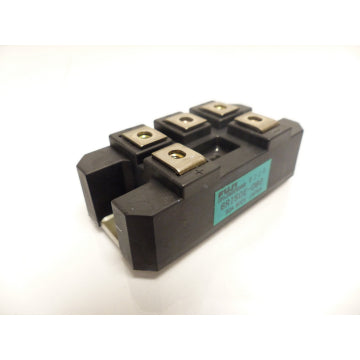 6RI50E-080 Power Rectifier Module | 50A 800V | Digilog.pk - a black rectangular electronic component with five metal screw terminals and a green label on the side.