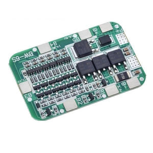 6s BMS 22.2V 12A Lithium Battery 6 Cells 18650 Charging Charger Protection Board Module - a green rectangular circuit board with multiple electronic components and labeled solder pads.