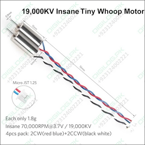 On Demand Intense 6x15mm Motor (Speed: Insane) 19000KV for Blade Inductrix Tiny Whoop Micro JST 1.25 Plug
