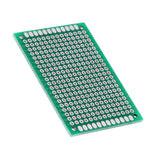 6x4cm 2.54mm Single Sided Universal Printed Circuit Board For DIY Soldering - a rectangular green PCB featuring a grid of copper-plated holes and lettered rows.