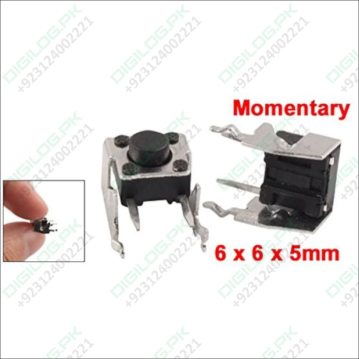 6x6x6mm Right Angle Tactile Push Button Micro Switch 2 Pin