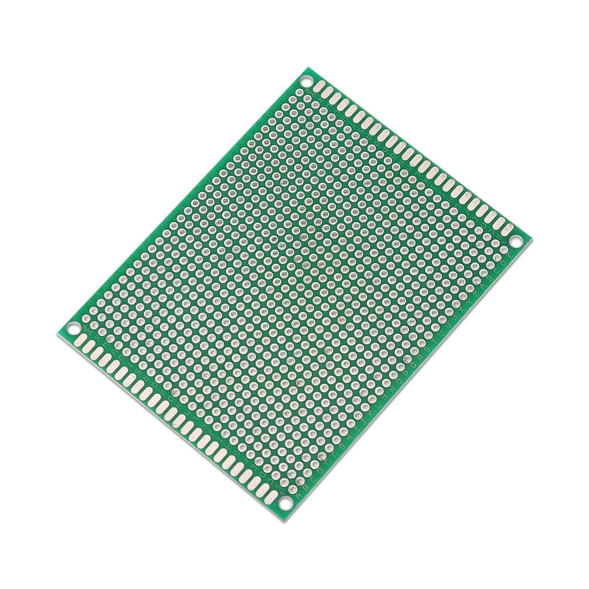 6x8cm Single Side Fiberglass PCB Veroboard Stripboard Circuit Project Board - a rectangular green circuit board with a grid of holes and copper strips.