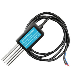 7 In 1 Soil Integrated Sensor Ec Ph Npk Moisture Temperature Meter - with four metal probes, a black rectangular housing, and a black cable with wire ends.