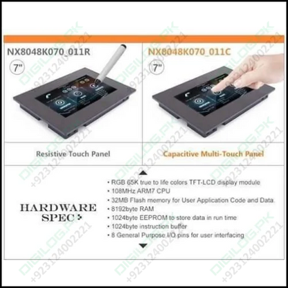 7 Inch Nextion Tft Hmi Lcd Touchscreen Nx8048t070 - 011r